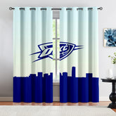 Oklahoma City Basketball Thunder Blackout Curtains Drapes For Window Treatment Set